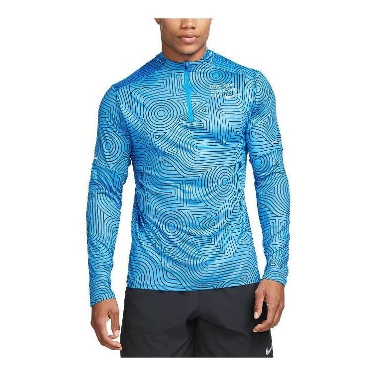 Nike Dri-Fit Element 1/4 Zip Running Top 'Blue' FB9036-406