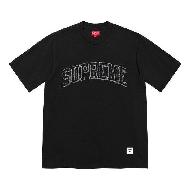 Supreme Sketch Embroidered S/S T-Shirt 'Black White' SUP-SS23-013