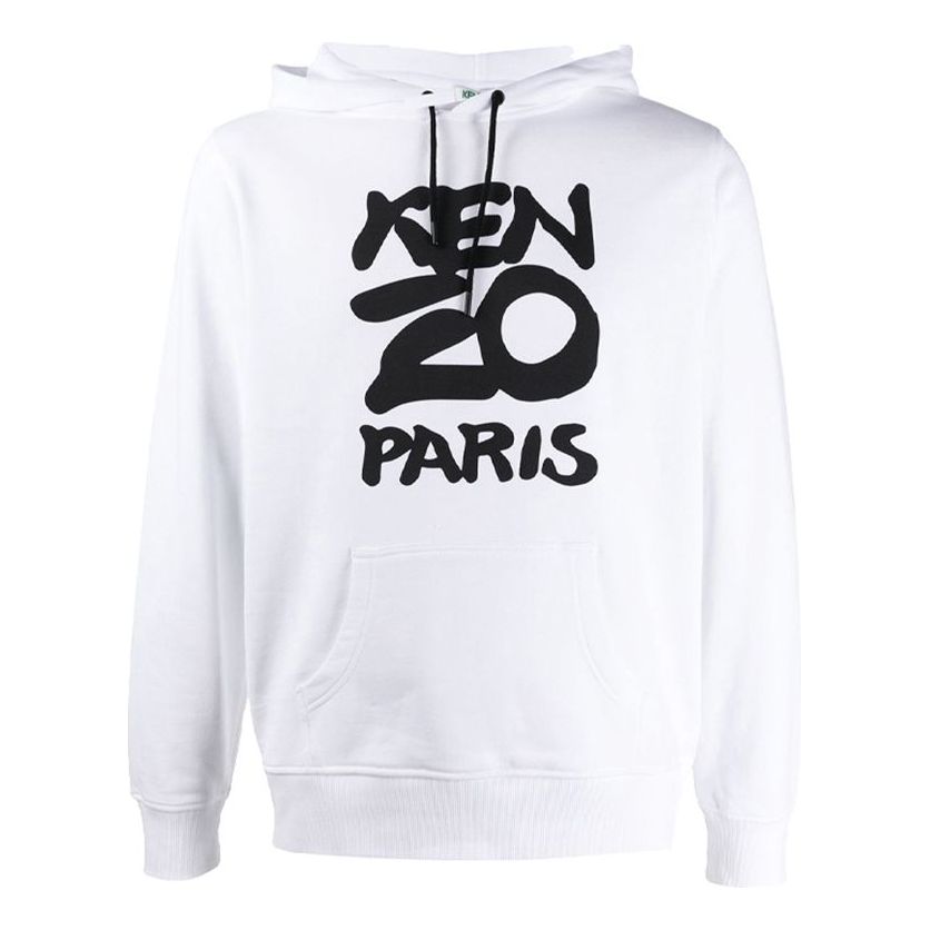 KENZO Alphabet Logo Pattern Hoodie 'White' FA55SW1654ME-01