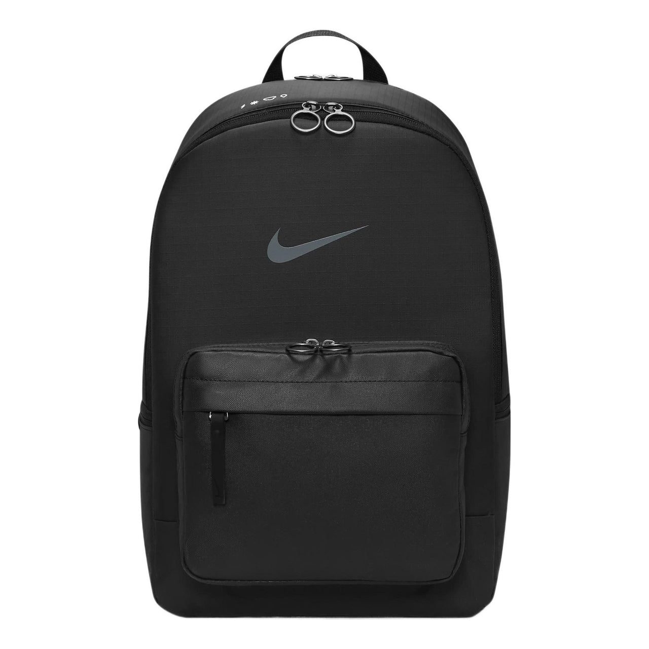 Nike Heritage Winterized Eugene Series Brand Logo Casual Solid Color Zipper Backpack Unisex Black / Smoke Grey DN3592-010