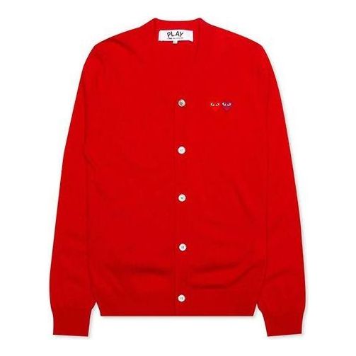COMME des GARCONS PLAY Cardigan Double Emblem 'Red' AZ-N058-051-5