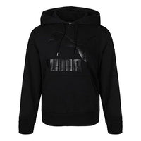 (WMNS) PUMA Classics Logo Hoodie 'Black' 599197-51