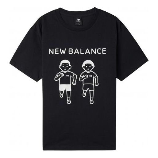 New Balance x Noritake Crossover Funny Pattern Short Sleeve Couple Style Black AMT02375-BK