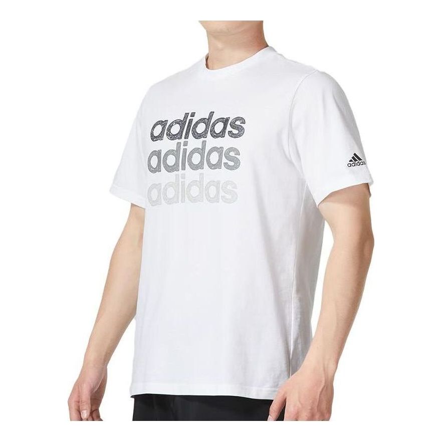 adidas Multi Linear Graphic Short Sleeve T-Shirt 'White' HS2522