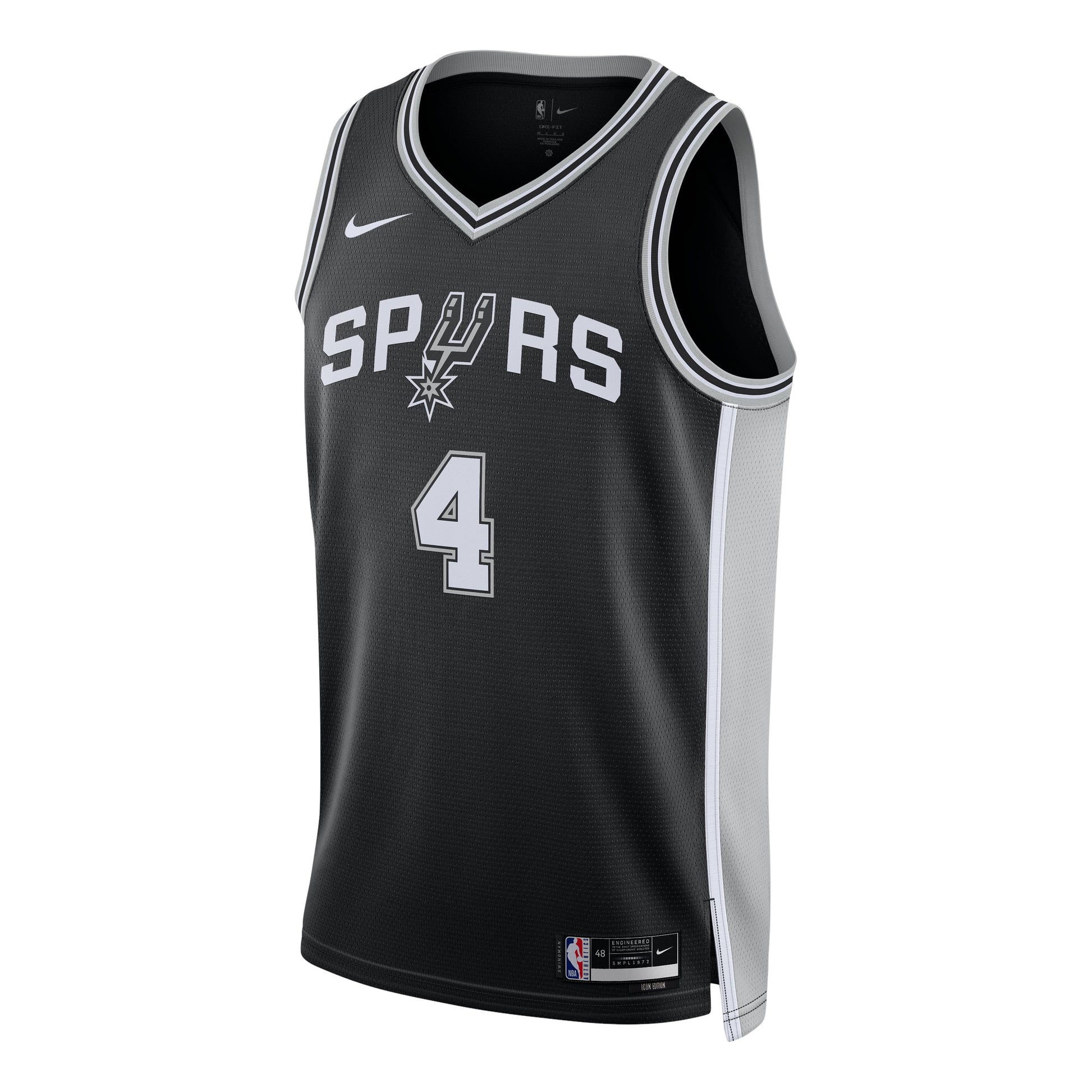 Nike Dri-FIT NBA De'Aaron Fox San Antonio Spurs Icon Edition Swingman Jersey 'Black' DN2022-022
