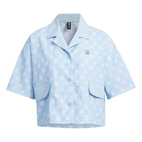(WMNS) adidas Neo Lapel Loose Breathable Sports Casual Polo Shirts 'Blue' IB5841
