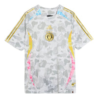 adidas x BAPE Teamgeist T-Shirt Asia Sizing 'White Grey Multi Color' KU5996