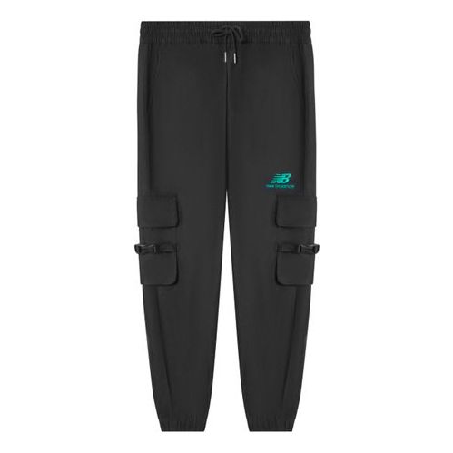 New Balance Sportswear Logo Printed Cargo Joggers 'Black' AMP11310-BK