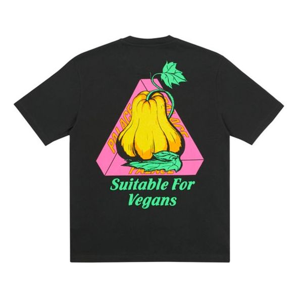 PALACE Nein Cheese Nein Egg T-Shirt Black Back Printing Short Sleeve Unisex P19TS295