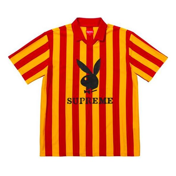 Supreme SS18 x Playboy Soccer Jersey Red Crossover Soccer/Football Short Sleeve SUP-SS18-782