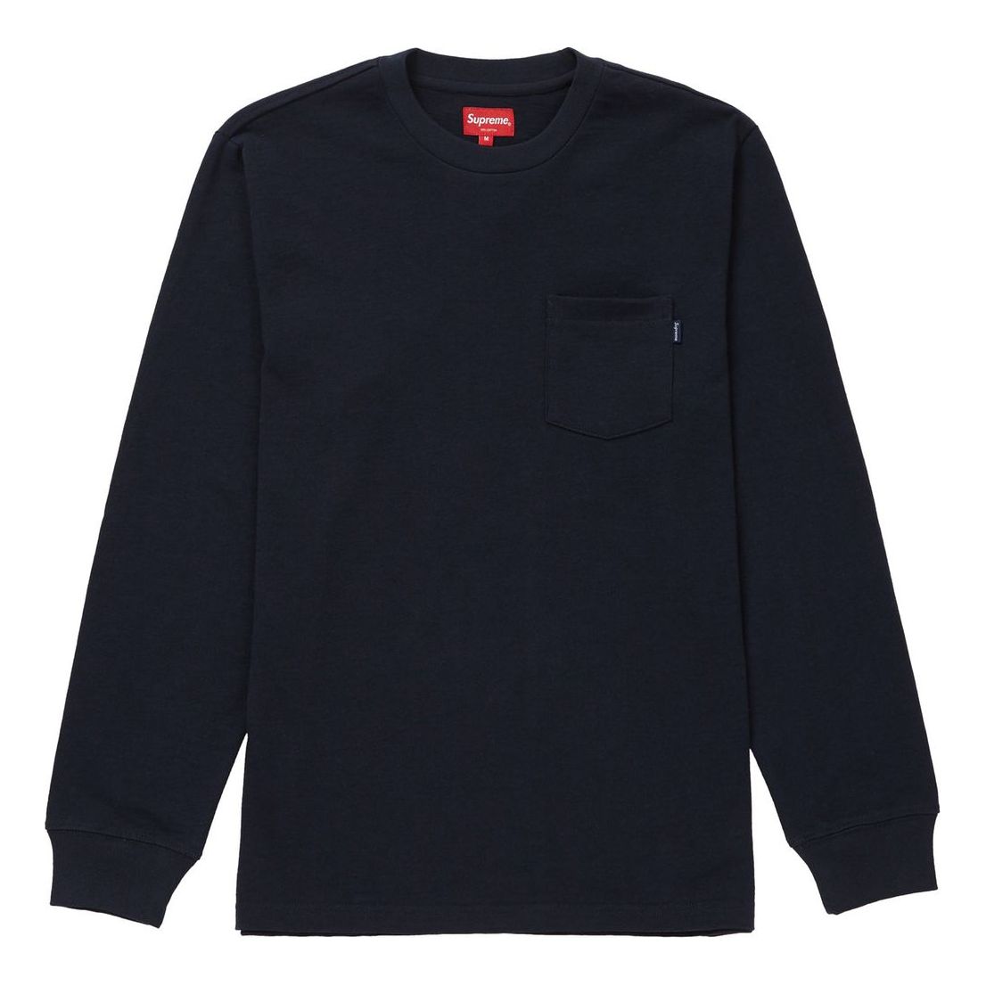 Supreme FW18 L/S Pocket Tee Black Long Sleeves Unisex SUP-FW18-823