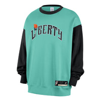 (WMNS) Nike New York Liberty Court Origins WNBA Fleece Crew-Neck Sweatshirt 'Mint Black' IM6718-356