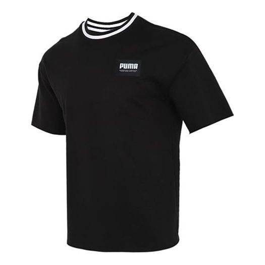 PUMA Solid Men Round Neck T-Shirt 'Black' 845861-01