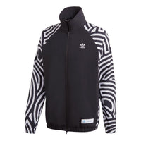 adidas originals x Takahashi Riko Crossover Stripe Stand Collar Zipper Casual Sports Jacket Black GJ6717