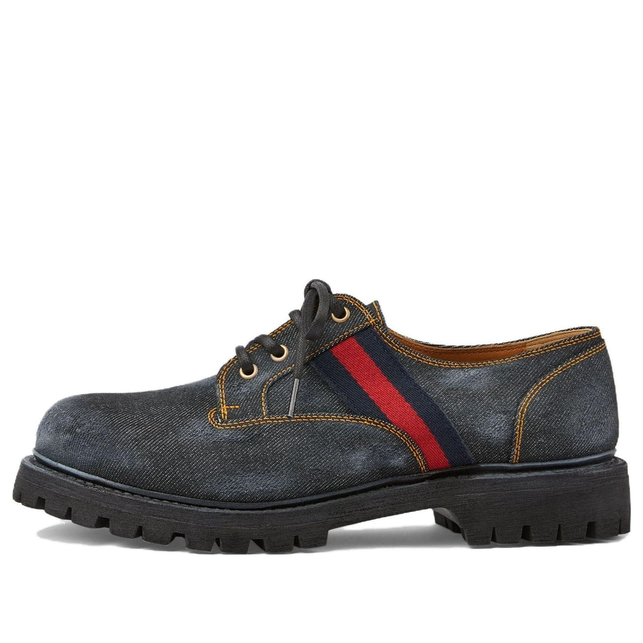 Gucci Denim Derby Shoes 'Navy' 761990-FACG0-1098