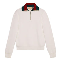 Gucci Knit Wool Sweater With Web 'Ivory' 770440-XKDNE-9146