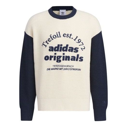 adidas originals Classic Sport Sweater (Gender Neutral) Asia Sizing 'White Night Indigo' IW6286