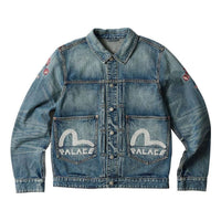 Palace x Evisu Type One Denim Jacket 'Stone Wash' P24EVJK001