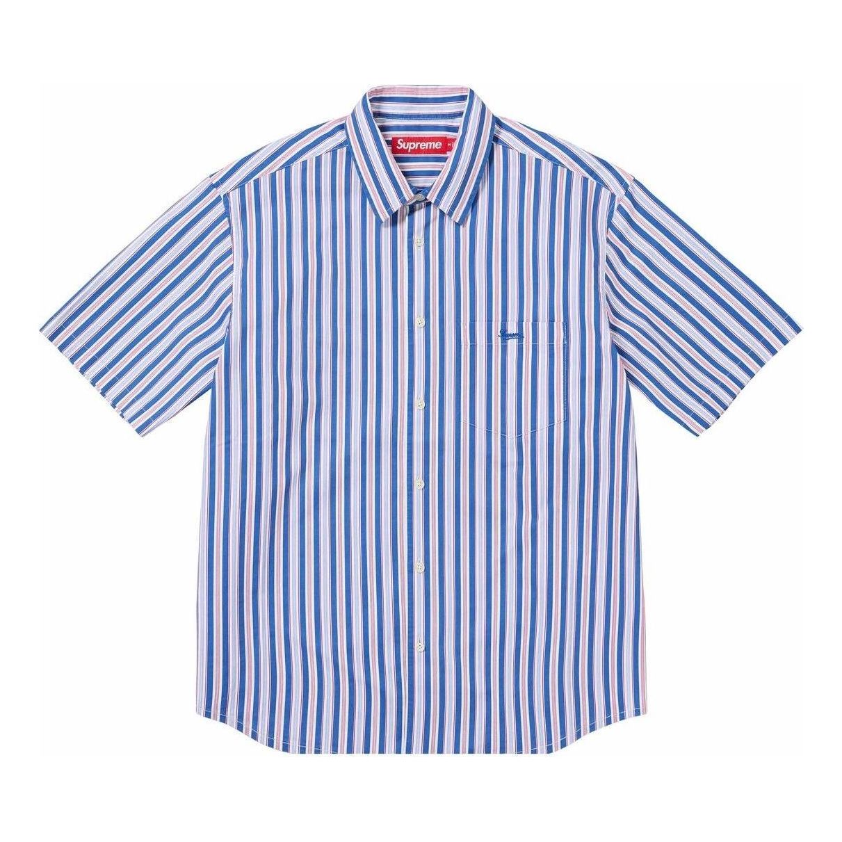 Supreme Loose Fit Multi Stripe S/S Shirt 'Teal' SUP-SS24-215