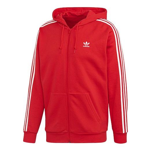 adidas originals Athleisure Casual Sports Hooded Jacket Red FM3764