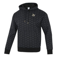 PUMA Luxe Aop Full Print Logo Knit Black 534409-01