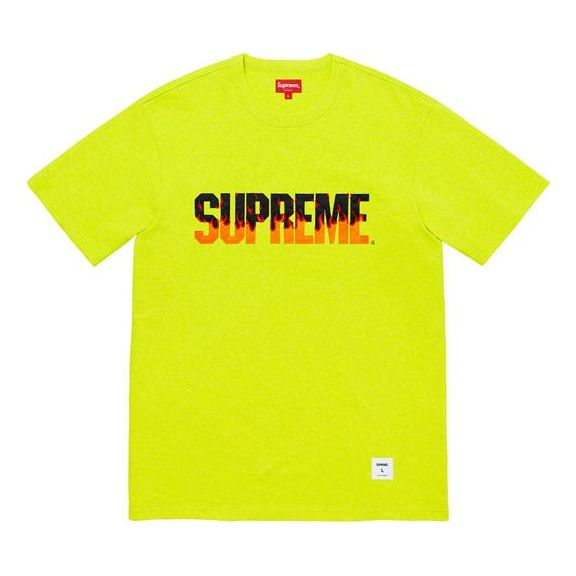 Supreme FW19 Week 1 Flame SS Top Logo Tee SUP-FW19-027