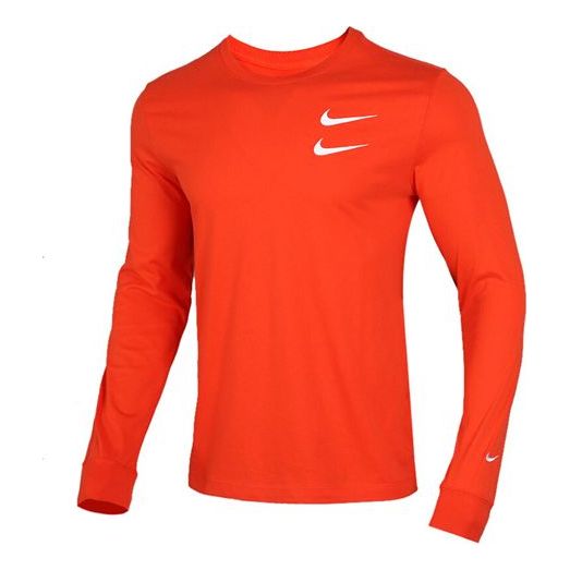 Men's Nike Tee Round Neck Long Sleeves Orange T-Shirt CK2260-891