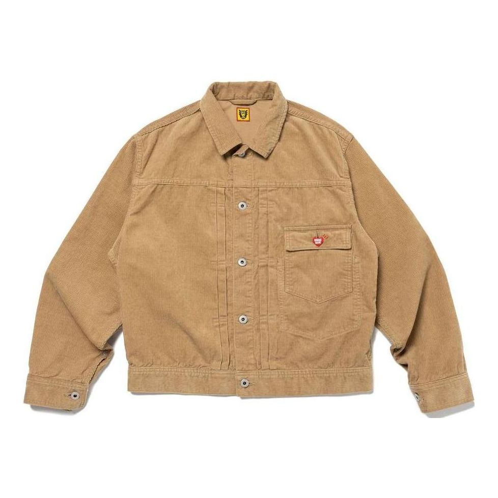 HUMAN MADE Dachs Corduroy Work Jacket 'Beige' HM26JK005