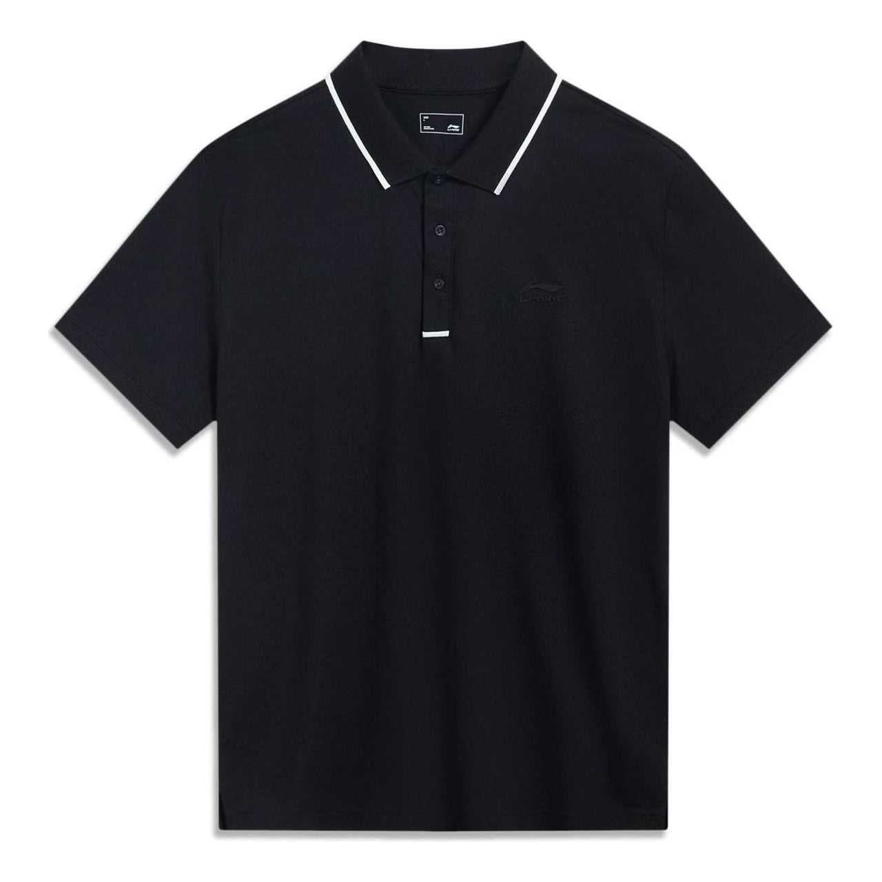 Li-Ning Sports Style Polo Shirt 'Black White' APLT097-2