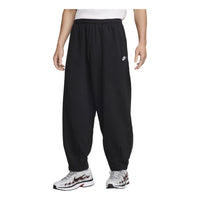 Nike Club Fleece Oversized French Terry Pants Asia Sizing 'Black White' HJ1823-010