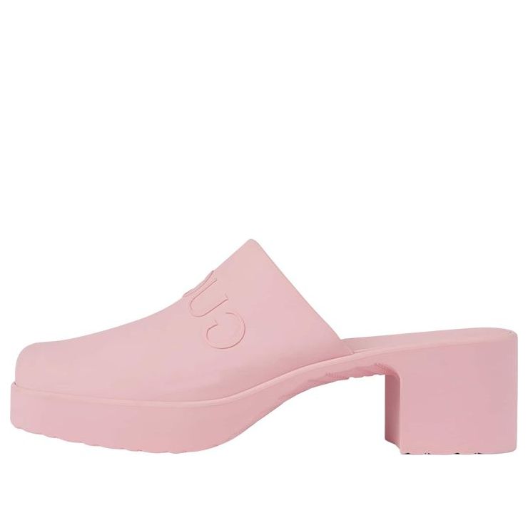 (WMNS) Gucci Logo Rubber Mule 'Pink' 725899-J8700-5815