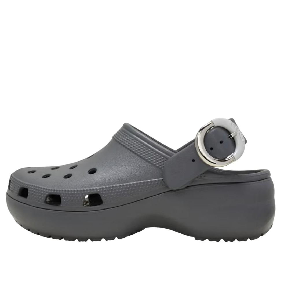 (WMNS) Crocs Classic Platform Dipped Buckle Clog 'Carbon' 213230-0YK