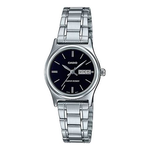 CASIO Quartz Waterproof Stainless Steel Strap Black Analog LTP-V006D-1B2