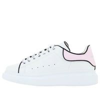 (WMNS) Alexander McQueen Oversized Leather Sneakers 'White Pink' 733003WHJE58845