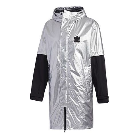 adidas originals Liquid Metal Wb Sports Hooded Windbreaker Jacket Men's Silver GT7292