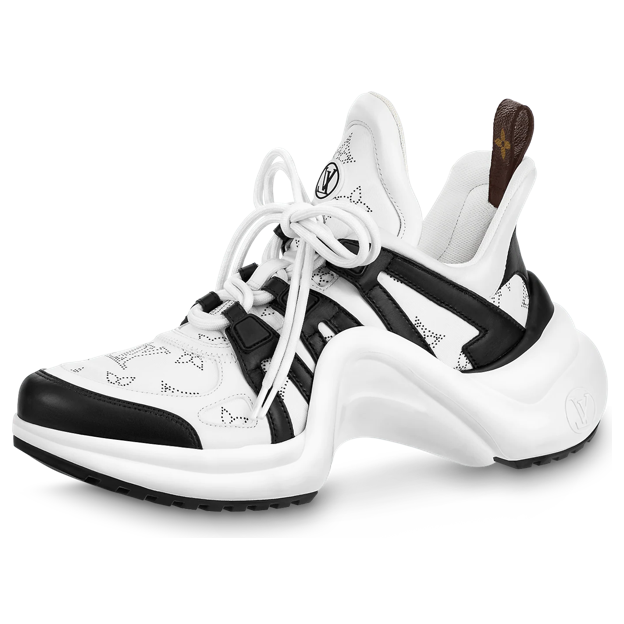 (WMNS) LOUIS VUITTON Archlight 1.0 Sneakers 'White Black with Hollow Monogram' 1AAM2W