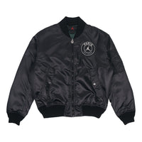 Men's Air Jordan Paris Saint-Germain MA-1 Casual Sports Alphabet Solid Color Padded Clothes Black DB6493-010