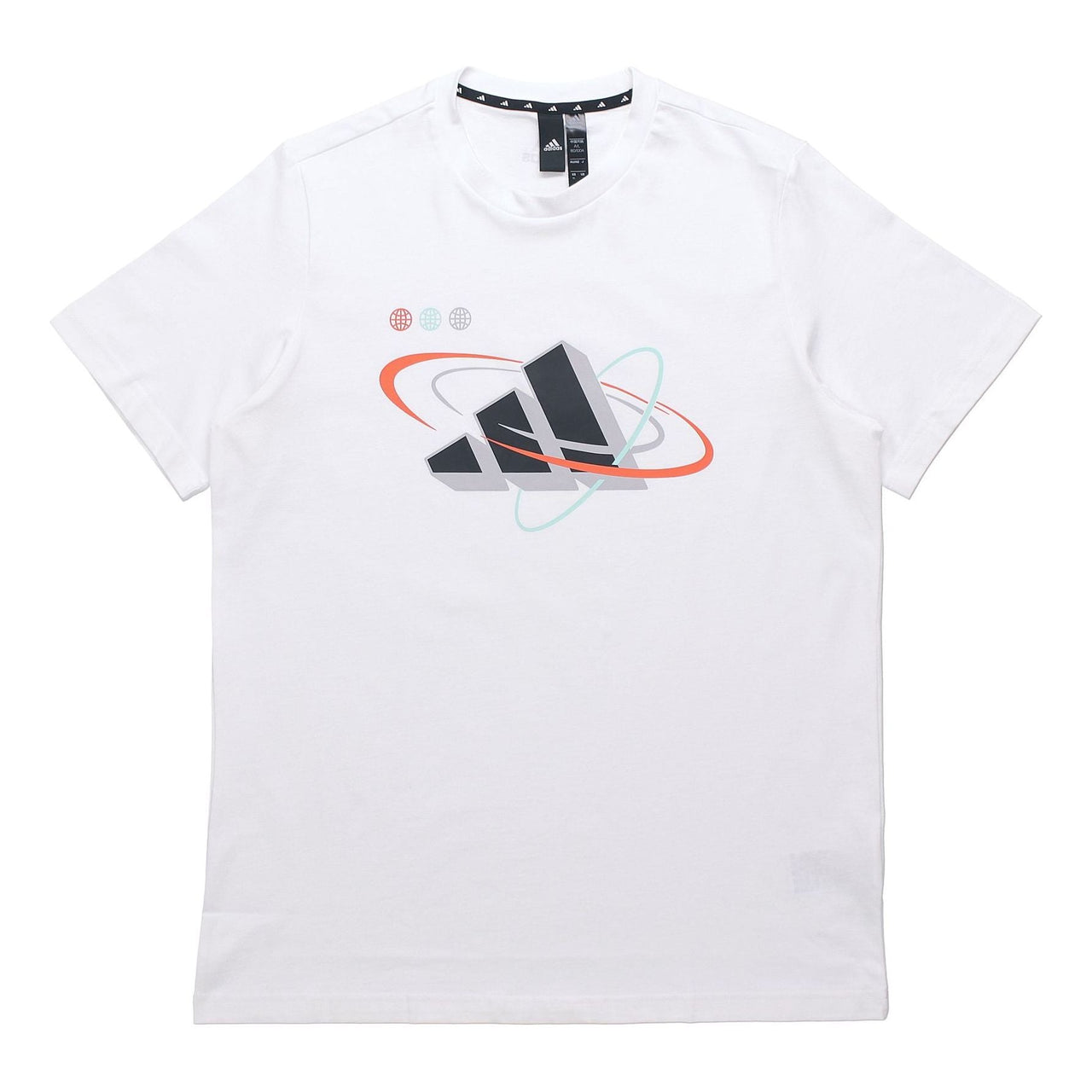 adidas Ub Gfx T Bos Logo Printing Sports Round Neck Short Sleeve White GP0857