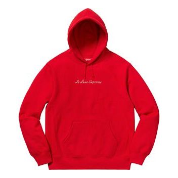 Supreme SS19 Le Luxe Hooded Sweatshirt Red Long Sleeves Unisex SUP-SS19-317