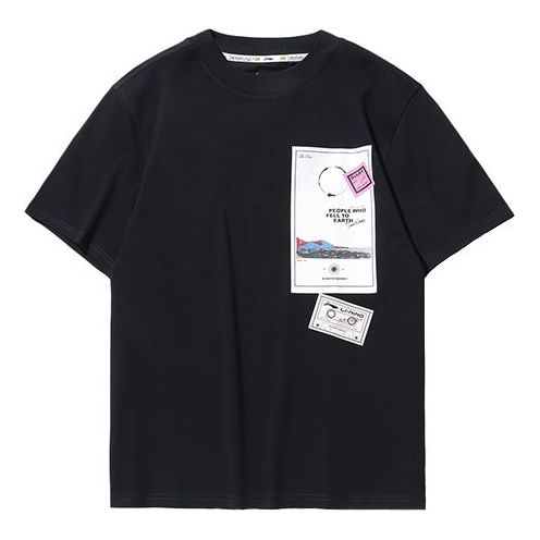 Li-Ning CF Earth Loose Short Sleeve Tee 'Black White' AHSQ386-1