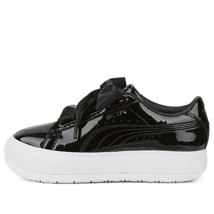 (WMNS) PUMA Suede Mayu Heart Patent 'Black White' 385967-02