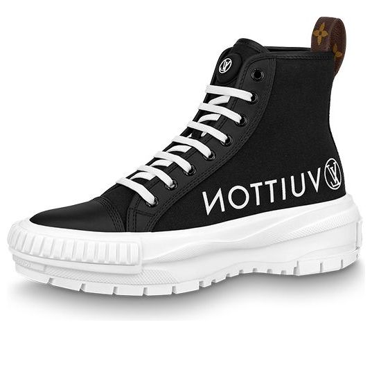 (WMNS) LOUIS VUITTON Squad Platform Ankle Sneakers 'Black' 1A96EU