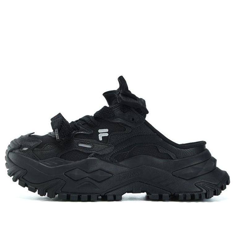 (WMNS) FILA FUSION Bianco Mule Slippers 'Black' T12W331302FBK