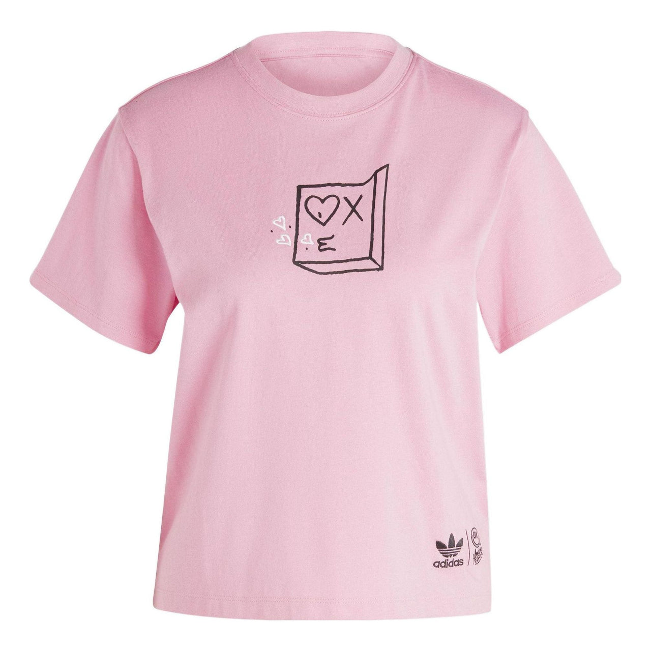 (WMNS) adidas Andre Saraiva T-Shirt 'Pink Black White' HZ9003