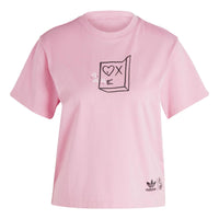 (WMNS) adidas Andre Saraiva T-Shirt 'Pink Black White' HZ9003