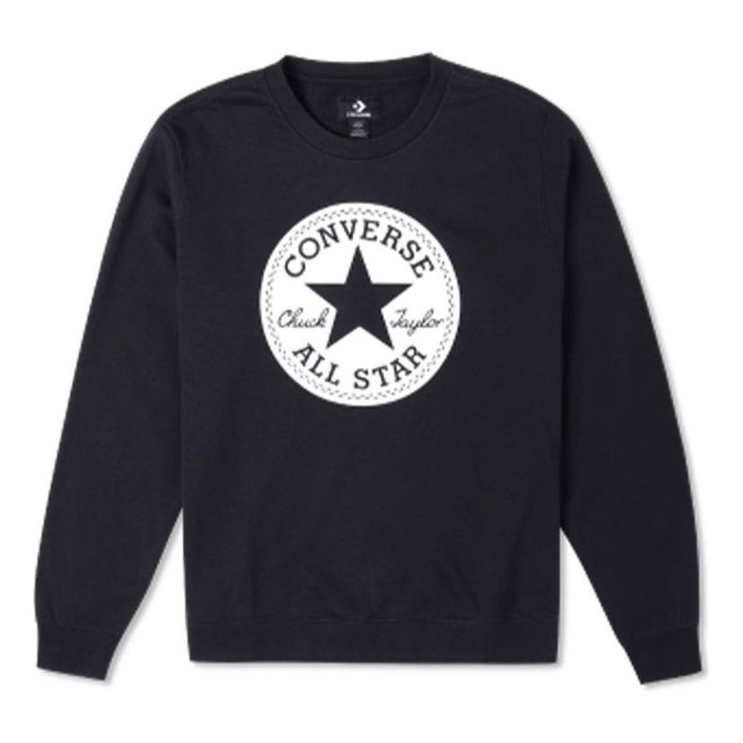 Converse Go-To Chuck Taylor Patch French Terry Sweatshirt Asia Sizing 'Black' 10023855-A01