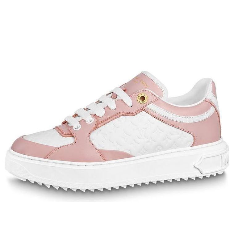 (WMNS) LOUIS VUITTON Time Out Sneakers 'White Mini Monogram Pink' 1ABURV