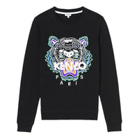 (WMNS) KENZO Tiger Head Pattern Long Sleeves Round Neck Hoodie Black F852SW7054XA-99