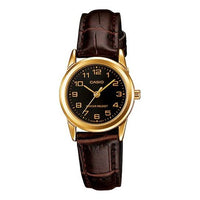 CASIO Quartz Waterproof Black Dial Black Analog LTP-V001GL-1B