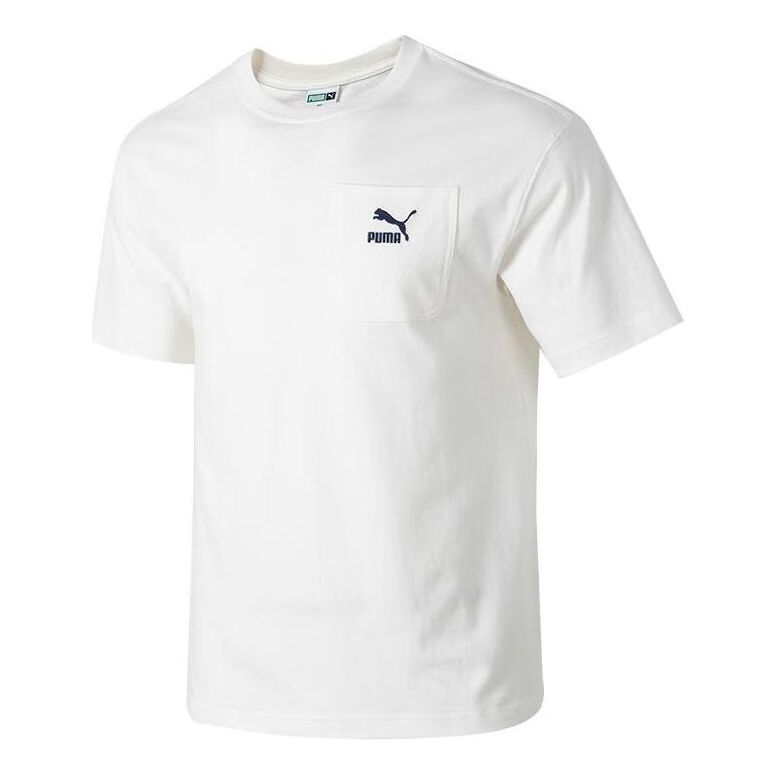 PUMA Logo Pocket T-shirt 'White' 626858-65